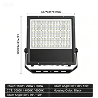 Lámpara LED Ultrafina para Cancha de Pickleball Chino Guangdong, 240W, 6500K, Luz Diurna, IP65 Impermeable, Haz Ajustable, CRI80 Alto