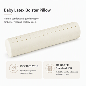 VINABEDDING VINACLOUD Oreiller long 100% latex naturel, forme colonne respirante, soutien complet du corps, housse amovible rafraîchissante - Product Image 4