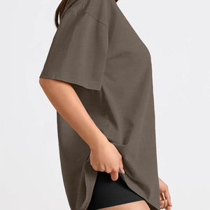 Camisetas de Punto para Mujer, Lisas, Teñidas, 100% Algodón, Transpirables, Ecológicas, 100 Gramos, Proveedor Mayorista - Product Image 3