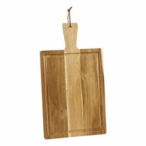 Tabla de cortar rectangular de madera con ranura para jugos, asa para colgar, recubrimiento de esmalte, 1.5 cm de grosor, apta para lavavajillas, ecológica, ligera - Product Image 1