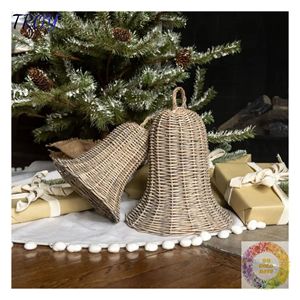 Adornos de Campanas de Ratán de Color Natural, Suministro al por Mayor para Decoración Navideña, Tiendas, Organizadores de Eventos, Importadores y Compradores Globales - Product Image 1