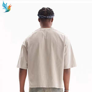 Camisetas Personalizadas OEM para Hombre, Estilo Vintage Desgastado, Tejido Grueso, Casual, Poliéster/Algodón, Manga Corta, Transpirable, de Secado Rápido - Product Image 4