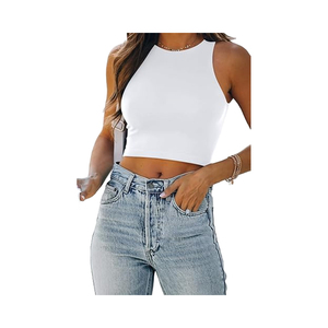 Crop tops pour femmes de haute qualité, respirants, personnalisés, vente en gros, coupe ample, débardeurs féminins - Product Image 5