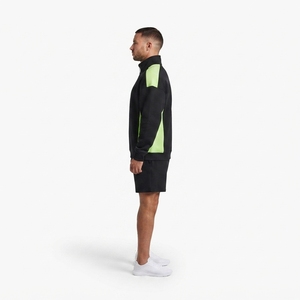Sweat-shirt de sport oversize à col zippé, poids lourd, haute performance, color block Volt, streetwear, personnalisable OEM - Product Image 3