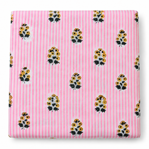 Tissu en voile de coton tissé léger imprimé à la main Pinksa, 90 GSM, largeur 43/44 pouces, motif floral unisexe, fil 60S/60S, en stock - Product Image 4