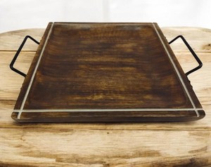 Bandeja de Madera Natural de Alta Calidad, Estilo Neo Chino, con Asa para Levantar, Rectangular, para Hogar u Hotel - Product Image 4
