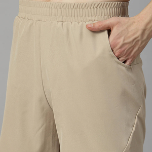 <b>Men</b> Beige Khaki <b>Black</b> 2 in 1 Double Layer Gym <b>Shorts</b> Compression Inner Lining Side Pockets Elastic Waistband High Quality Custom - Product Image 6