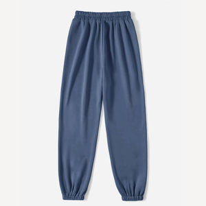 Pantalon de jogging ample à cordon de serrage de couleur unie pour femme, coupe droite, style oversize - Product Image 2