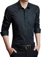 Kemeja Pria Lengan Panjang Kancing Kerah Model Formal Bahan Katun 100% Berkualitas Tinggi untuk Musim Panas Kasual Cepat Kering