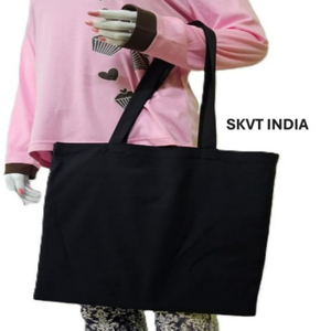 Eco-Friendly Fashion 100% Cotton <b>Canvas</b> <b>Tote</b> Bag Zipper Closure Custom Logo Printing Music Feature for Women's Travel Shopping - Product Image 1