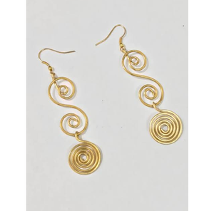 Boucles d'oreilles créoles plaquées or pour femmes, pendantes avec perles baroques, bijoux fantaisie, boucles d'oreilles manchette personnalisables en promotion - Product Image 2
