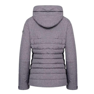 Chaqueta de Esquí con Capucha Gris para Niña, Impermeable, de Poliéster/Nailon, con Aislamiento de Algodón PP, Cierre Completo con Cremallera, Corte Regular, Estilo Deportivo - Product Image 2