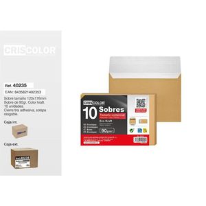 Sobre de Papel Comercial de 120X176MM - Product Image 1