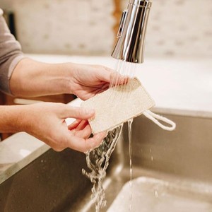 Éponge de cuisine biodégradable à base de plantes, tampon de nettoyage en fibre naturelle de loofah, réutilisable pour les tâches ménagères - Product Image 6