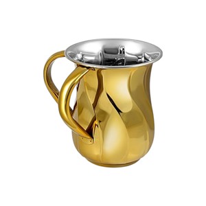 Taza Decorativa con Diseño Floral y Inserto Color Borgoña, Elegante Recipiente para Lavado de Manos - Product Image 2