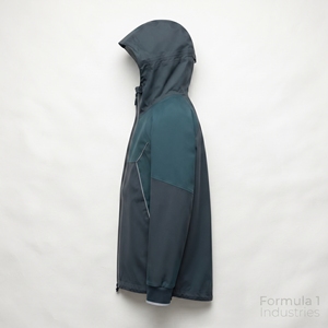 Veste coupe-vent unisexe personnalisée à capuche, coupe ample, avec bandes réfléchissantes de 3 mm, style streetwear, techwear, vêtement d'extérieur léger et imperméable - Product Image 2