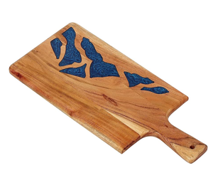 Planche à découper en résine époxy et bois, finition polie, pour couper fruits, légumes et viande, planche à découper moderne pour ustensiles de cuisine - Product Image 5