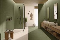 Carrelage en porcelaine Premium 600x1200, textures douces inspirées du tissu, tons neutres élégants, antidérapant, pour salle de bain, pour une ambiance chaleureuse