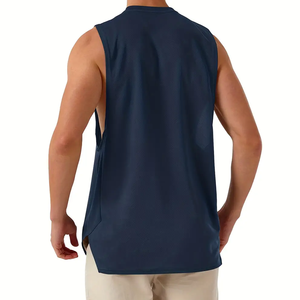 NESTA SPORTS Débardeur de sport décontracté pour homme, grande taille, couche de compression douce, respirant, design tricoté, sans manches - Product Image 3