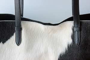 Sac fourre-tout de luxe en cuir véritable pour cheveux, vente en gros, sac à main tendance pour femme, couleur unie, grande capacité, style vintage, fermeture éclair - Product Image 6