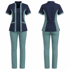 Women's Eco-Friendly Medical <b>Scrub</b> <b>Set</b> for Beauty Salon Hospital Use Customized Color Logo Polyester/Cotton <b>Scrubs</b> Uniforms - Product Image 1