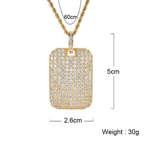 Luxury Moissanite Hip Hop Diamond Pendant Necklace for Men <b>Iced</b> <b>Out</b> Fashion Jewelry for Party Streetwear and Daily Wear - Product Image 4