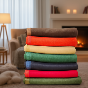 Couverture en Raschel vert solide de luxe 3 kg, douce et chaude pour l'hiver, pour la maison ou l'hôtel, en polyester - Product Image 2