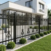 Panneaux de clôture de jardin élégants en alliage d'aluminium, design décoratif à motifs, anti-escalade, sécurité renforcée, construction durable pour usage résidentiel