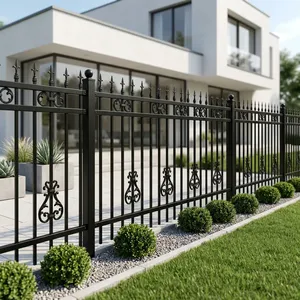 Paneles de Cerca Elegantes de Aleación de Aluminio para Jardín, Diseño Ornamental con Volteos, Anti-Escalada, Seguridad, Construcción Duradera para Uso Residencial - Product Image 3