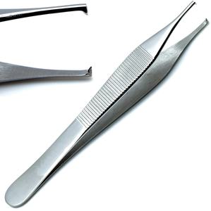 Tungsten Carbide TC Adson Forceps 1x2 Teeth Dressing Forceps Tissue Forceps Adson Brown Toothed Tweezer by <b>Blush</b> Surgical - Product Image 3