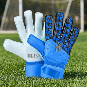 Direct Factory Manufacturer High Quality Custom Blue Soccer Goalkeeper <b>Gloves</b> Hot Selling Soccer Sports Goal Keeper <b>Gloves</b> - Product Image 5