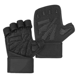 Gants d'entraînement en cuir unisexes pour la musculation, les exercices de fitness, la musculation en plein air, protection des paumes, gants ajustables - Product Image 6