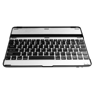 Funda con Teclado Inalámbrico de Aleación de Aluminio Plateado y Negro para Tablet - Product Image 1