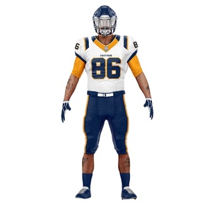 Ensemble de maillots de football américain personnalisés pour jeunes vêtements de sport respirants avec pantalon et coussinets intégrés pour adultes - Product Image 4