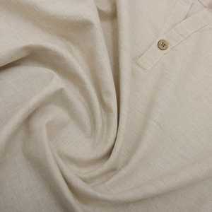 Camiseta Henley de algodón para hombre, corte regular, color sólido, con botones, informal, para verano - Product Image 4
