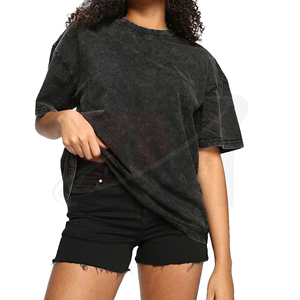 T-shirt surdimensionné personnalisé pour femme, en coton lavé, coupe ample, style streetwear, fabricant et fournisseur de vêtements OEM ODM - Product Image 4