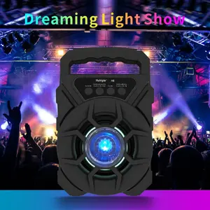 Hotriple H8 Deep Bass Wireless Speaker Outdoor Portable Fashion Cool LED Flashing Light Wireless Speaker Hot Selling Custom