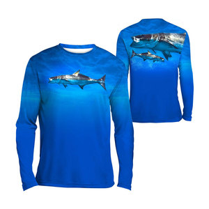 Camiseta de Pesca para Hombre de Primera Calidad, Ligera, con Logotipo Personalizado, 100% Poliéster, de Secado Rápido, para Pesca al Aire Libre - Product Image 6