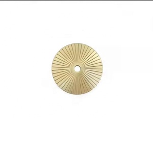 Decorative Brushed Brass Backplate Round <b>Gold</b> Finished Modern Design Furniture <b>Handle</b> Home Office Living Room Dresser Hardware - Product Image 1