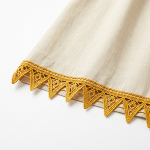 Dentelle Guipure Premium Jaune Doré 10mm – Vente en Gros, Emballage de 20 Mètres pour Tenues Festives, Emballage Cadeau, Bricolage, Décoration, Vrac - Product Image 1