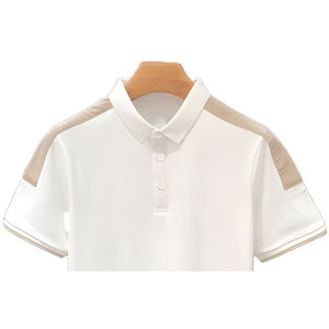 Camiseta Blanca Transpirable, Bordada y Ecológica, de Alta Calidad, Personalizable con Logotipo Frontal, Talla Grande, Informal, de Manga Corta para Hombre - Product Image 3