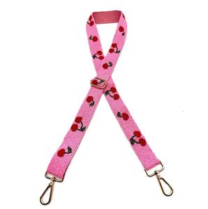 Cinturones y correas de guitarra hechos a mano con cuentas verdes, longitud personalizada con diseño de bordado de semillas y estrella, bolso único. - Product Image 4