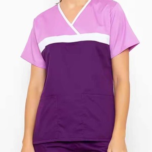 Woman Uniform Scrub V-neck Nursing Durable Fabric Comfortable Lightweight <b>Cheap</b> Price Woman Uniform Scrub With Best <b>Stuff</b> - Product Image 3