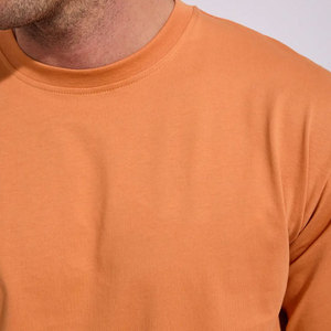 Quick Dry OEM/ODM Loose Fit High Quality Round Neck Collar Short Sleeve Eco-Friendly Woven T-Shirt <b>Plain</b> Color Custom Logo - Product Image 4