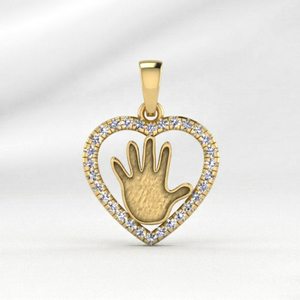 Pendentif Cœur en Argent Sterling 925 pour Cendres de Bébé, Sertissage clos, Plaqué Or, Bijou Minimaliste Commémoratif pour Femmes - Product Image 1