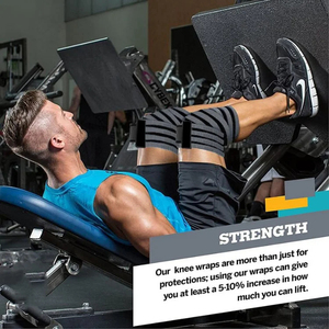 Genouillères à bas prix pour la musculation, sangles élastiques pour squats, genouillères robustes pour exercices de musculation en salle de sport - Product Image 5