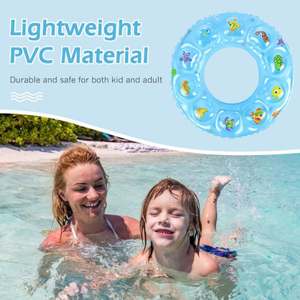 Flotador de Piscina Inflable Transparente de 70 cm con Diseño de Burbujas y Divertidos Estampados de Animales para Niños - Product Image 2