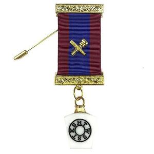 Mark Regalia Ethnic <b>Braided</b> Freemason Breast Jewel Gold Plated Customizable <b>Accessories</b> Manufacturer - Product Image 1
