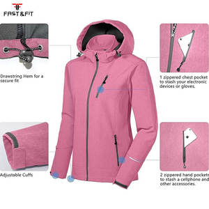 Nueva Chaqueta Softshell de Invierno para Mujer, Diseño Holgado, Transpirable, Tejida, Tallas Grandes, Impermeable, con Logotipo Impreso - Product Image 4