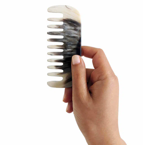 Peigne en corne de buffle très vendu, de haute qualité, couleur naturelle, design moderne, outil de coiffure - Product Image 3